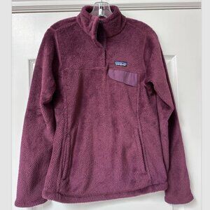 Patagonia Women's Maroon Re-Tool Snap-T Fleece Pullover Size Medium EUC